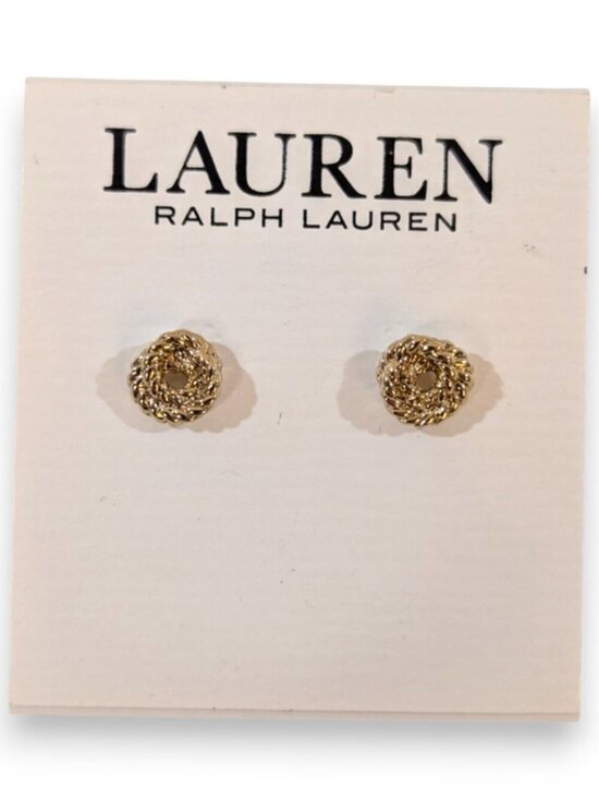 Lauren Ralph Lauren Jewelry - Lauren Ralph Lauren Gold Tone Earrings Braided Love Knot